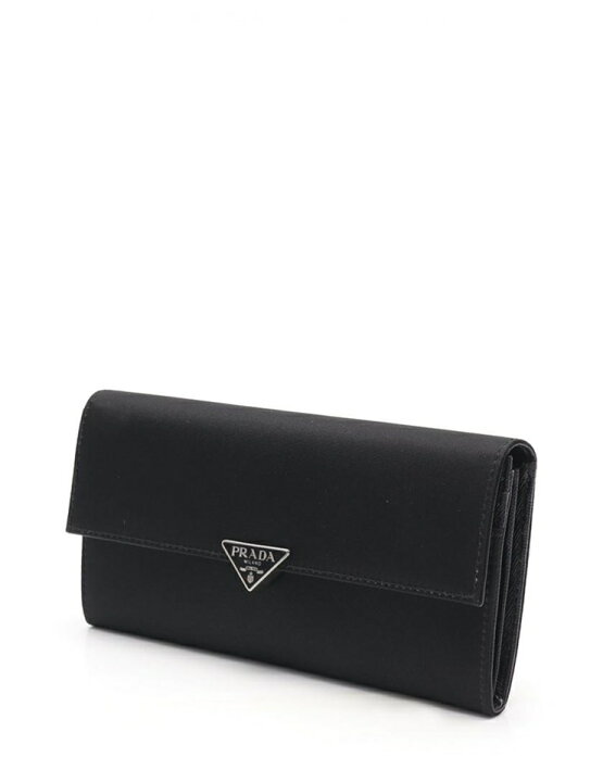 楽天市場】超美品 PRADA プラダ TESSUTO ENAMEL 二つ折り長財布 1M1037 