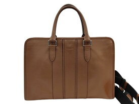 COACH コーチ ビジネスバッグ ボンド F72309 ブラウン系 レザー メンズ【本物保証】【中古】