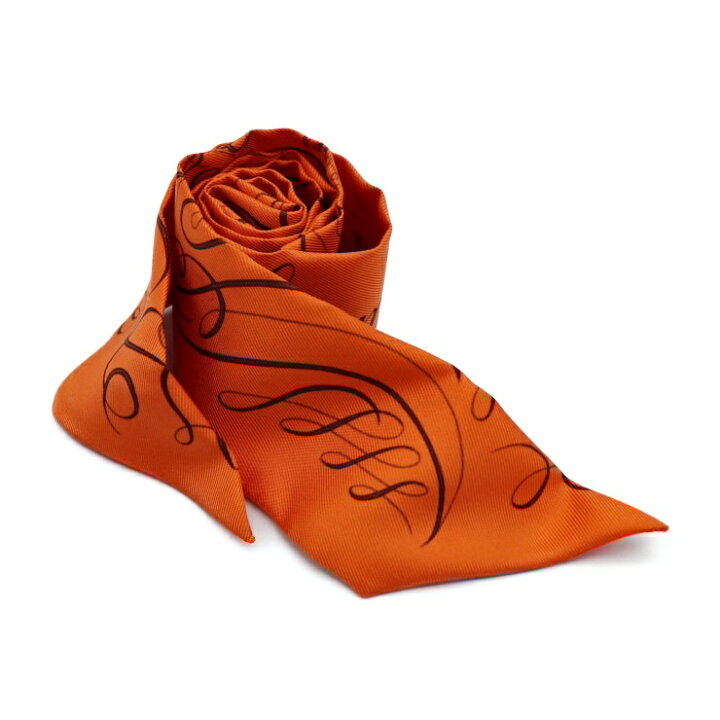 美品 HERMES エルメス ツイリー リボンスカーフ シルク オレンジ アパレル 小物 レディース【本物保証】【中古】 | 3R boutique