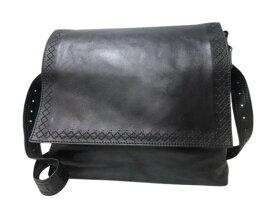 BOTTEGA VENETA ボッテガヴェネタ ショルダーバッグ イントレチャート チェルボ 245169 ブラック レザー ユニセックス【本物保証】【中古】