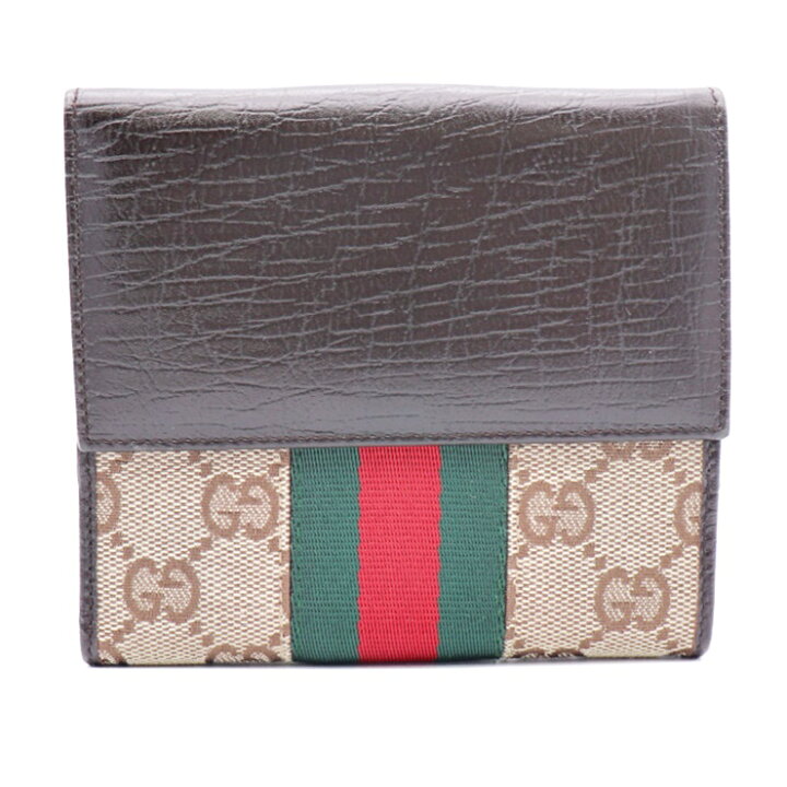 楽天市場】超美品 GUCCI グッチ GG柄 シェリーライン 二つ折り財布  