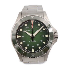 超美品 HAMILTON ハミルトン カーキネイビー スキューバ オート 腕時計 H82525160 ステンレススチール シルバー グリーン文字盤 自動巻き【本物保証】【中古】