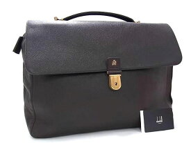 dunhill ダンヒル ビジネスバッグ ボードン - ブラウン レザー メンズ ゴールド金具 美品【本物保証】【中古】
