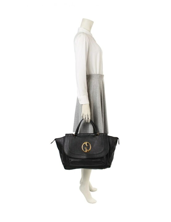楽天市場】GUCCI グッチ ハンドバッグ ダブルG 251813 レザー 黒  