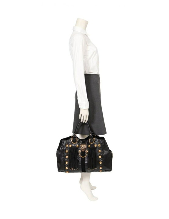 楽天市場】GUCCI グッチ バブーシュカ トートバッグ 207301 レザー 黒 