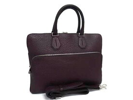 BALLY バリー ビジネスバッグ CURIUS TSP ブリーフケース ボルドー レザー ユニセックス 2WAY シルバー金具 美品【本物保証】【中古】