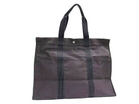HERMES エルメス トートバッグ エールライントートTGM グレー系 キャンバス ユニセックス 超美品【本物保証】【中古】