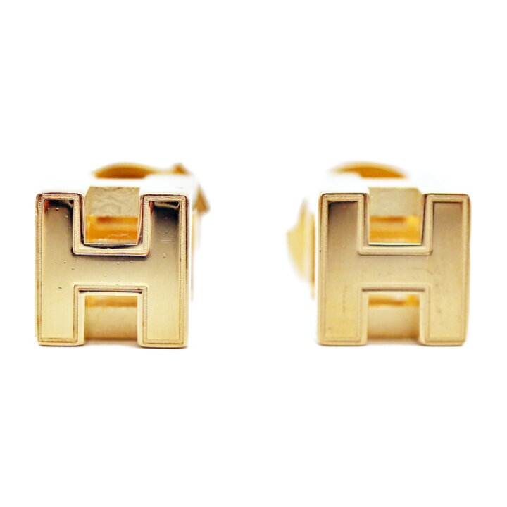楽天市場】美品 HERMES エルメス カージュドアッシュ Hキューブ ピアス  