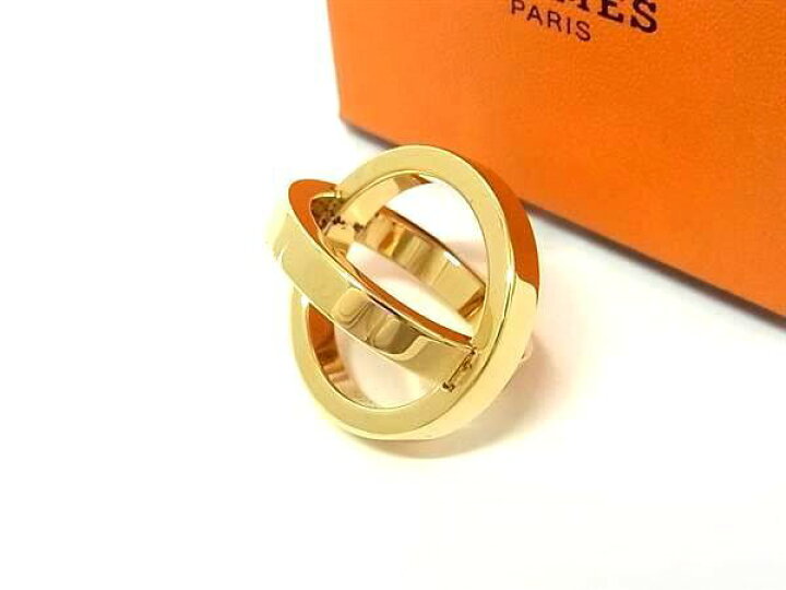 楽天市場】美品 HERMES エルメス スカーフリング コスモス - ゴールド  