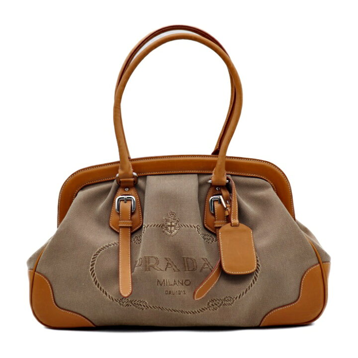 楽天市場】美品 PRADA プラダ BR3508 ジャガード・ドクターズバッグ 