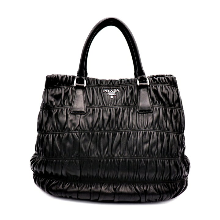楽天市場】超美品 PRADA プラダ ギャザー 2WAY ハンドバッグ B1789L 