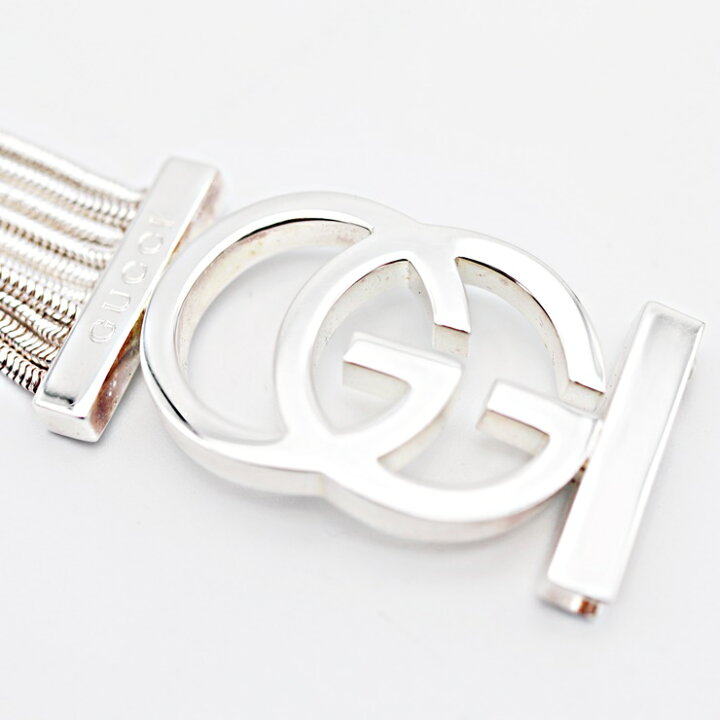 楽天市場】美品 GUCCI グッチ GGロゴ 10連 ブレスレット シルバー925 