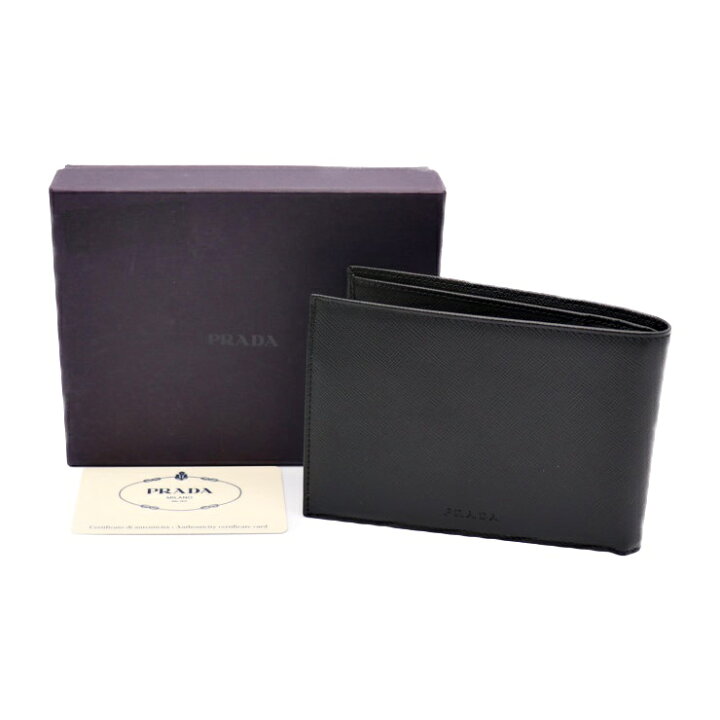 楽天市場】新品未使用展示品 PRADA プラダ サフィアーノ 二つ折り財布 