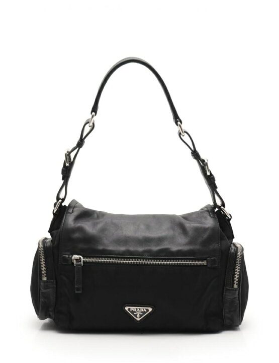 楽天市場】美品 PRADA プラダ ショルダーバッグ BR3307 レザー 黒 