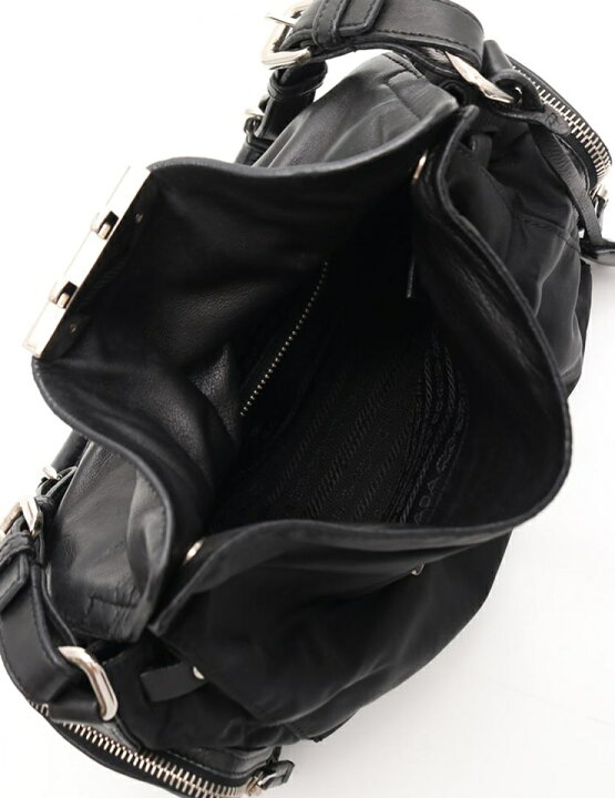 楽天市場】美品 PRADA プラダ ショルダーバッグ BR3307 レザー 黒 