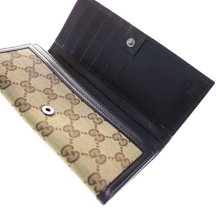 楽天市場】超美品 GUCCI グッチ GGキャンバス 長財布 225833 ベージュ 