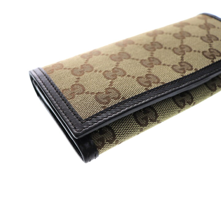 楽天市場】超美品 GUCCI グッチ GGキャンバス 長財布 225833 ベージュ 