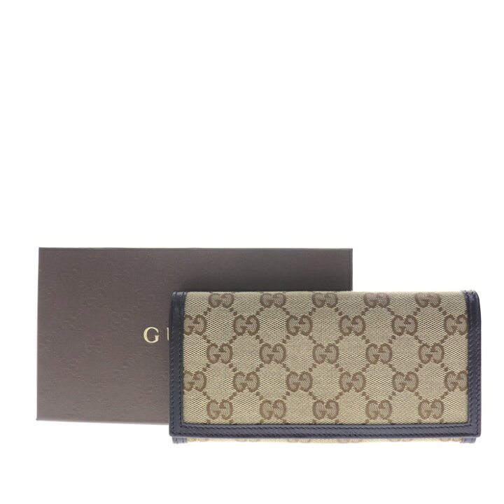 楽天市場】超美品 GUCCI グッチ GGキャンバス 長財布 225833 ベージュ 