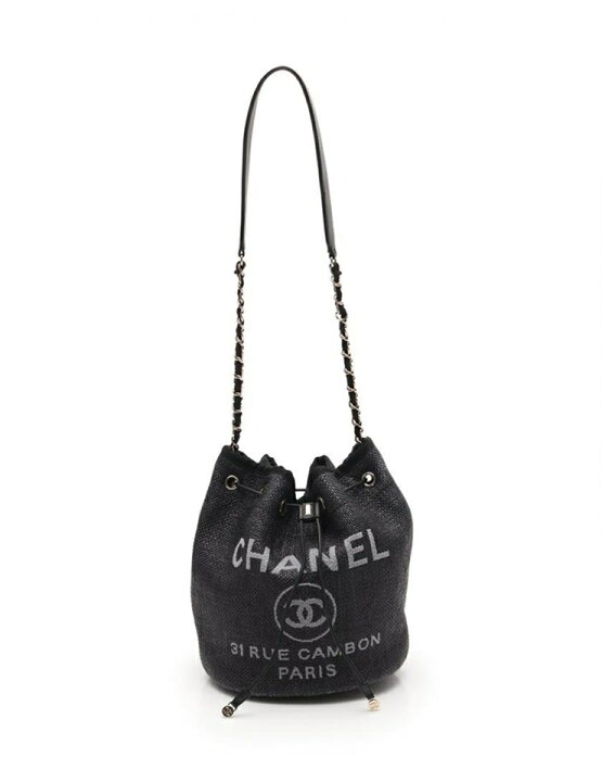 楽天市場】美品 CHANEL シャネル ドーヴィル 巾着型 ショルダーバッグ 