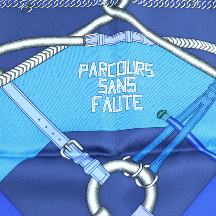 楽天市場】超美品 HERMES エルメス カレ90 PARCOURS SANS FAUTE 完璧な  
