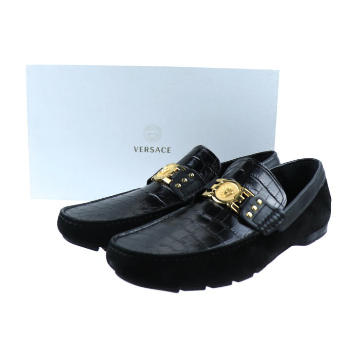 楽天市場】新品未使用展示品 VERSACE ヴェルサーチ ローファー レザー 