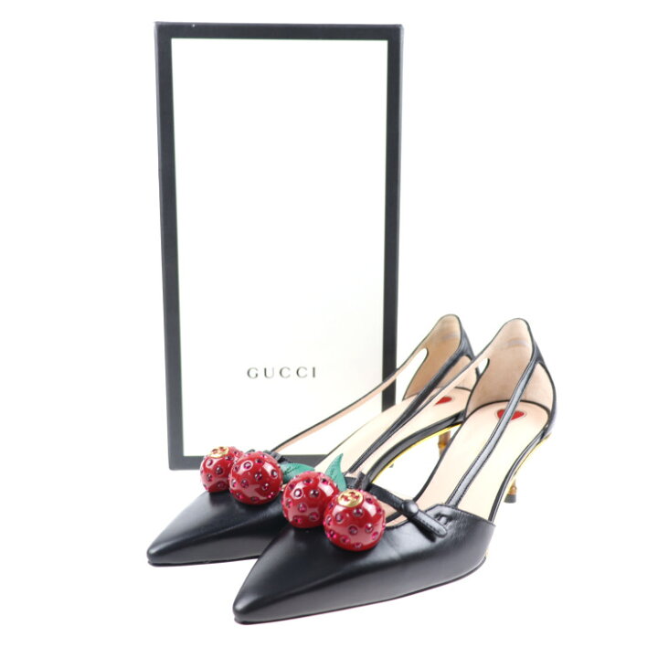 楽天市場】新品未使用展示品 GUCCI グッチ パンプス レザー ブラック 