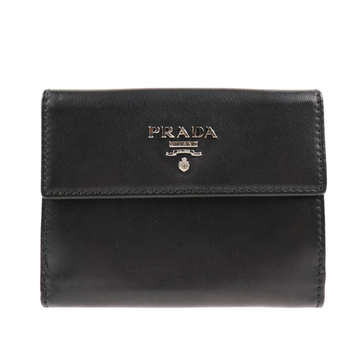 楽天市場】PRADA プラダ 二つ折り財布 1M0523 ナッパレザー NERO【本物 