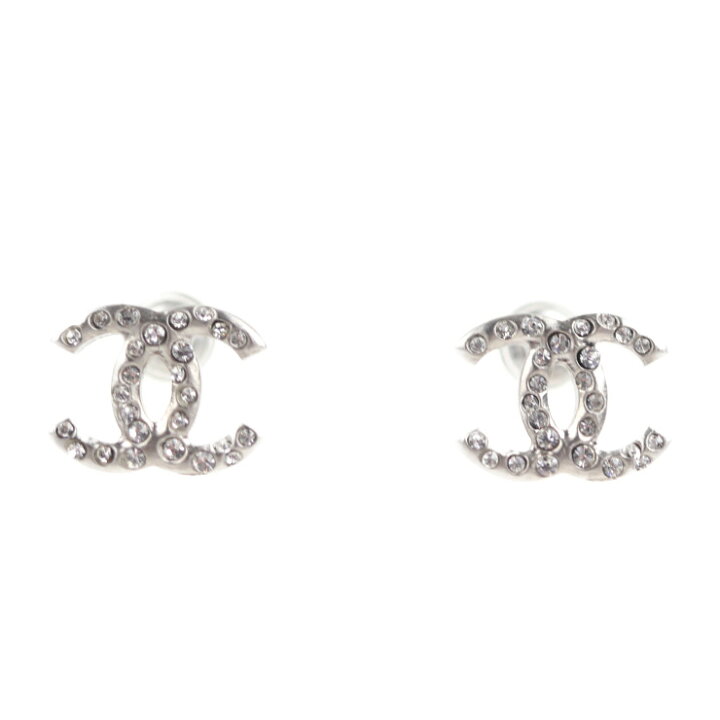 楽天市場】美品 CHANEL シャネル ピアス メタル ラインストーン 