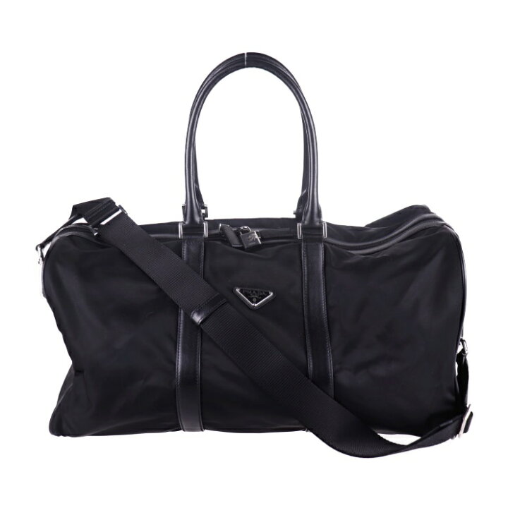 楽天市場】美品 PRADA プラダ ボストンバッグ V19S ナイロン レザー 