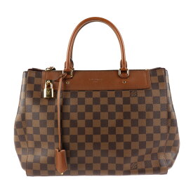 美品 LOUIS VUITTON ルイ ヴィトン グリニッジ ダミエ ハンドバッグ N41337 PVC レザー エベヌ ブラウン 2way ショルダーバッグ ビトン【本物保証】【中古】