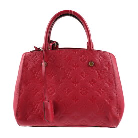 美品 LOUIS VUITTON ルイ ヴィトン モンテーニュBB モノグラムアンプラント ハンドバッグ M54199 エンボスレザー フリージア ピンク系 2way ショルダーバッグ ビトン【本物保証】【中古】