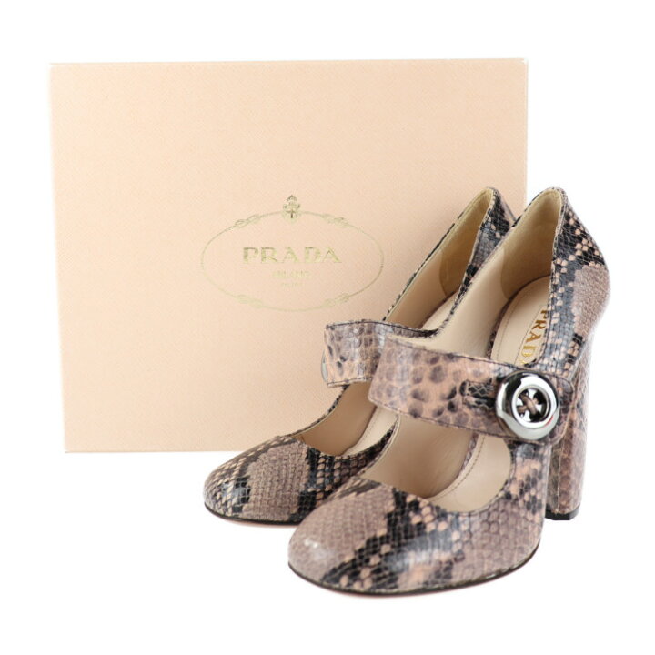 楽天市場】超美品 PRADA プラダ パンプス 表記サイズ 39 パイソン 