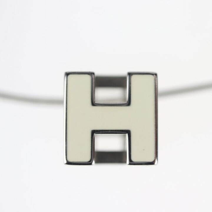 楽天市場】美品 HERMES エルメス Hキューブ ネックレス メタル 