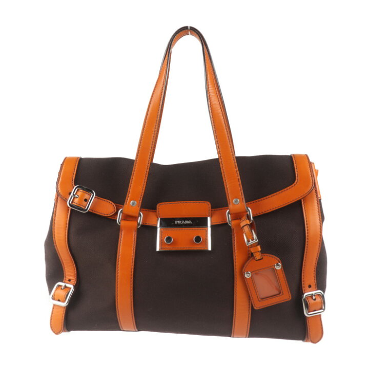 楽天市場】美品 PRADA プラダ ハンドバッグ BR2998 キャンバス レザー 