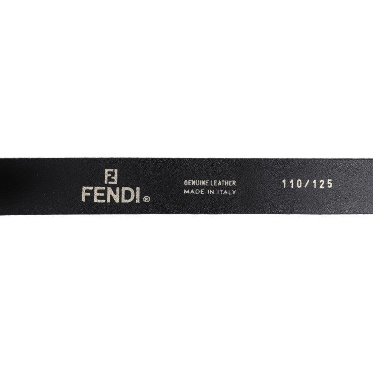 超美品 FENDI フェンディ ベルト レザー ブラック シルバー ロゴバックル 表記サイズ 110/125【本物保証】【中古】 | 3R  boutique
