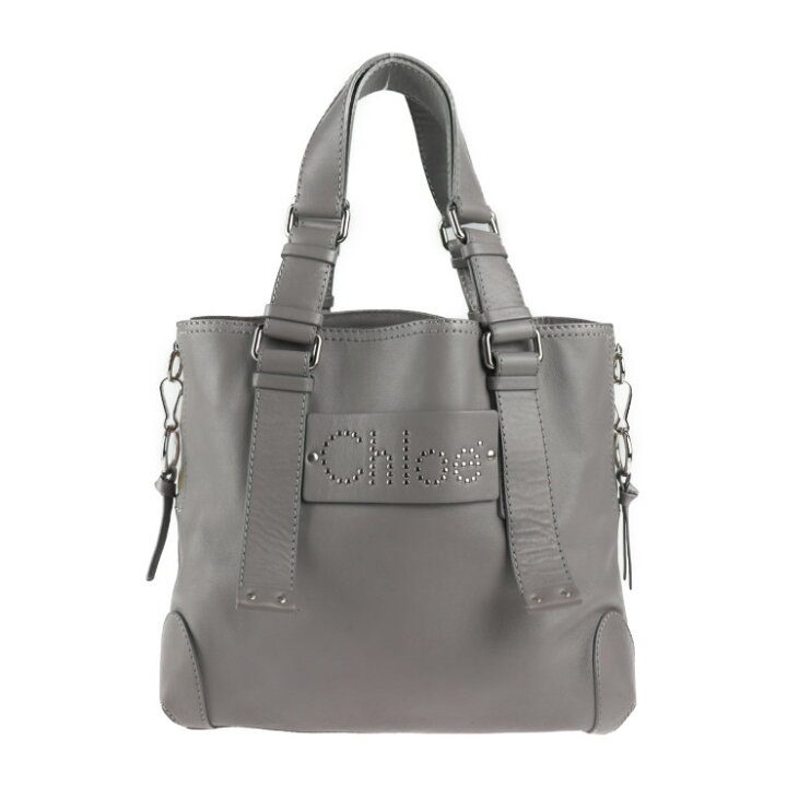 楽天市場】美品 Chloe クロエ パッツィ トートバッグ レザー グレー  