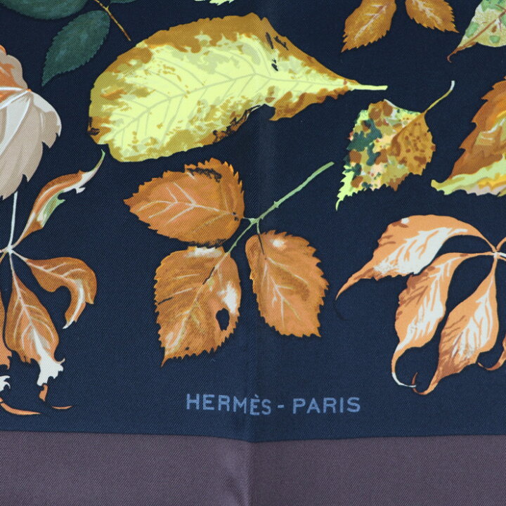 楽天市場】新品未使用展示品 HERMES エルメス 落ち葉 カレ 90 スカーフ  