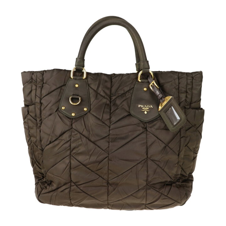 楽天市場】美品 PRADA プラダ トートバッグ BN1543 ナイロン EBANO 