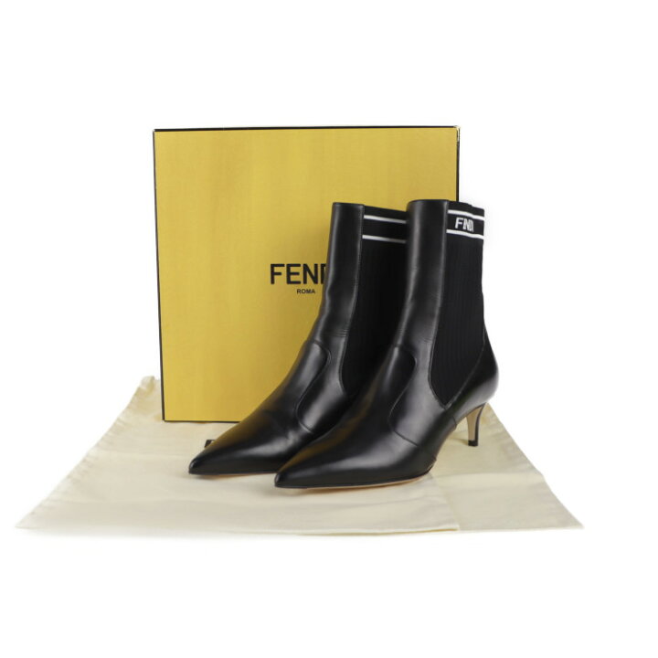 楽天市場】新品未使用展示品 FENDI フェンディ ブーツ レザー ニット 