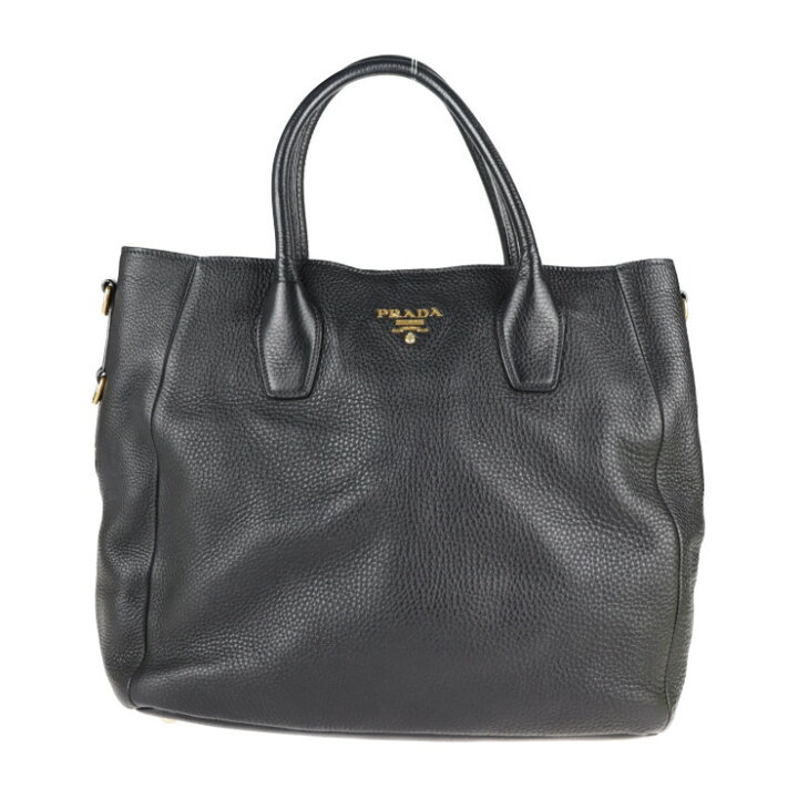 楽天市場】美品 PRADA プラダ トートバッグ レザー ブラック【本物保証 