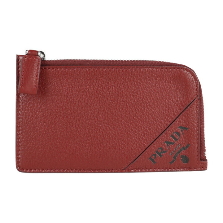 新品未使用展示品 PRADA プラダ 2MC021 コインケース レザー RUBINO  