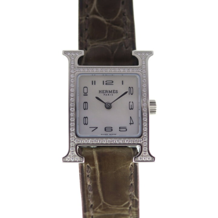 楽天市場】超美品 HERMES エルメス Hウォッチ ミニ 腕時計 HH1.131  