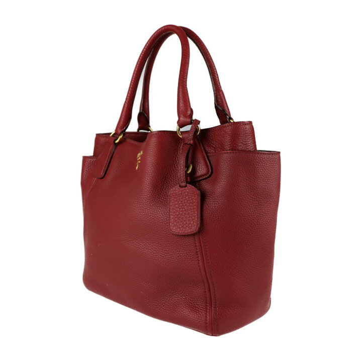 楽天市場】美品 PRADA プラダ トートバッグ BN2435 レザー RUBINO 赤系 