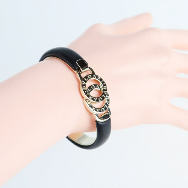 楽天市場】美品 BVLGARI ブルガリ ブレスレット レザー メタル 