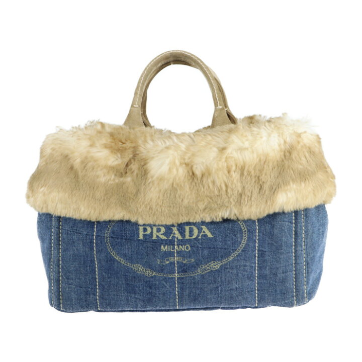 楽天市場】美品 PRADA プラダ カナパ トートバッグ BN2182 デニム 