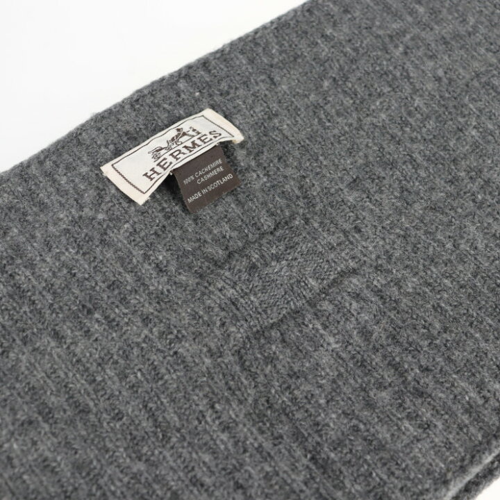 楽天市場】美品 HERMES エルメス スヌード カシミヤ 100% グレー 