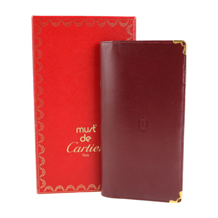 楽天市場】美品 CARTIER カルティエ マストライン 二つ折り財布 