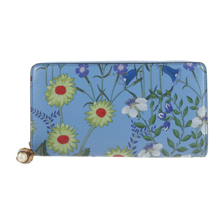 楽天市場】超美品 GUCCI グッチ バンブー 長財布 453158 レザー 水色  