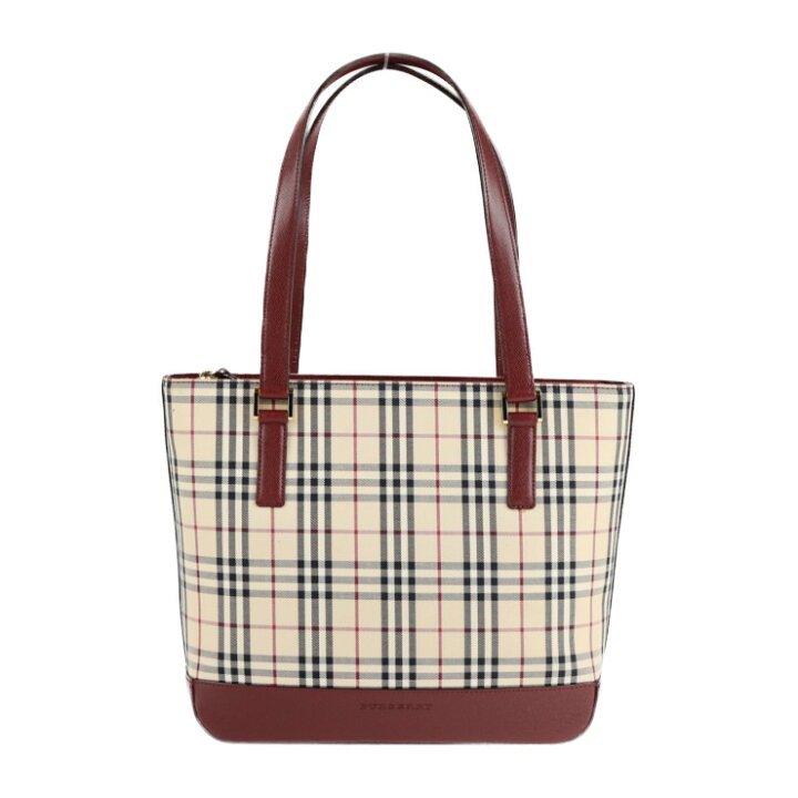 楽天市場】美品 BURBERRY バーバリー トートバッグ キャンバス レザー  