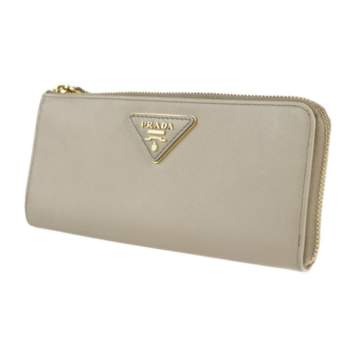 楽天市場】超美品 PRADA プラダ 長財布 1M1183 サフィアーノ ARGILLA 
